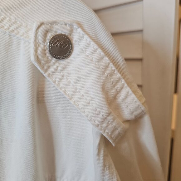 Susan Betro Denim, Plus Size 4XL, White Jacket - Picture 4 of 12
